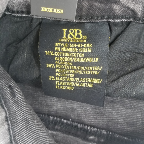 Lucky & Blessed L&B Gray Acid Wash Flare Jeans - Picture 9 of 11